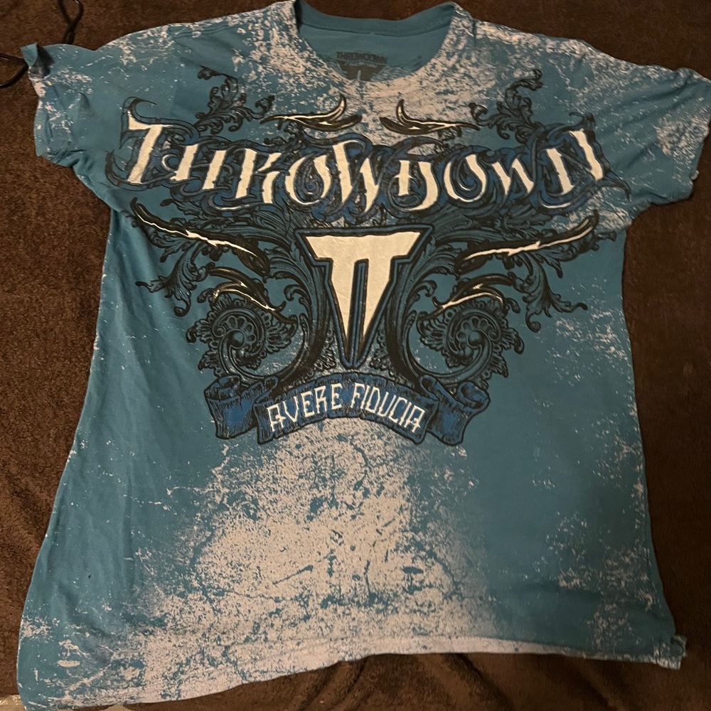 Blue Throwdown vintage shirt